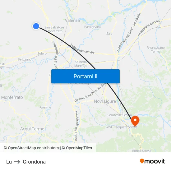 Lu to Grondona map