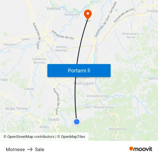 Mornese to Sale map