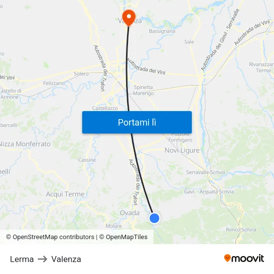 Lerma to Valenza map