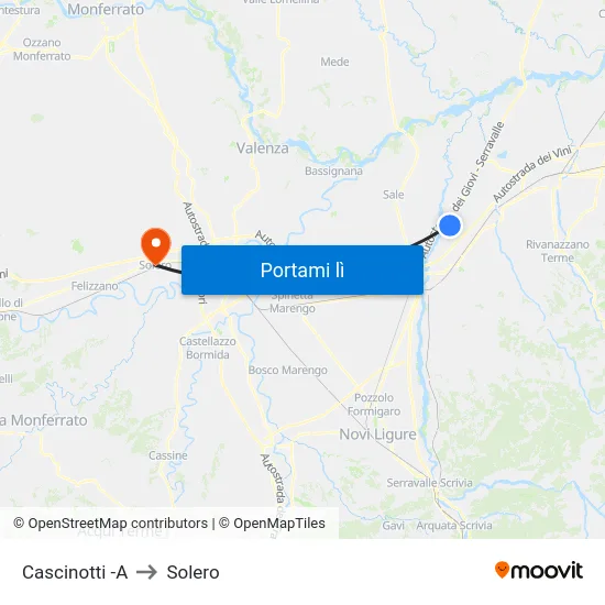 Cascinotti -A to Solero map