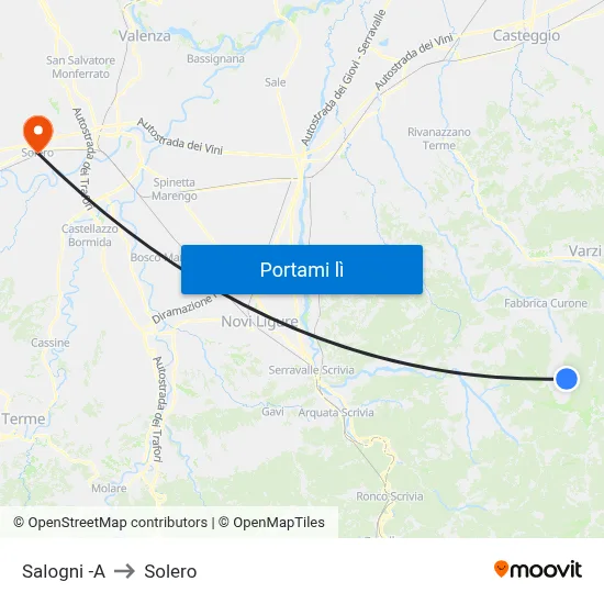 Salogni -A to Solero map