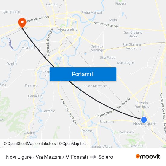 Novi Ligure - Via Mazzini / V. Fossati to Solero map