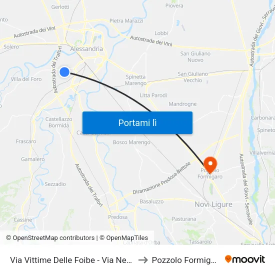 Vittime Delle Foibe - Nenni to Pozzolo Formigaro map
