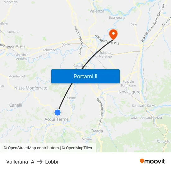 Vallerana -A to Lobbi map