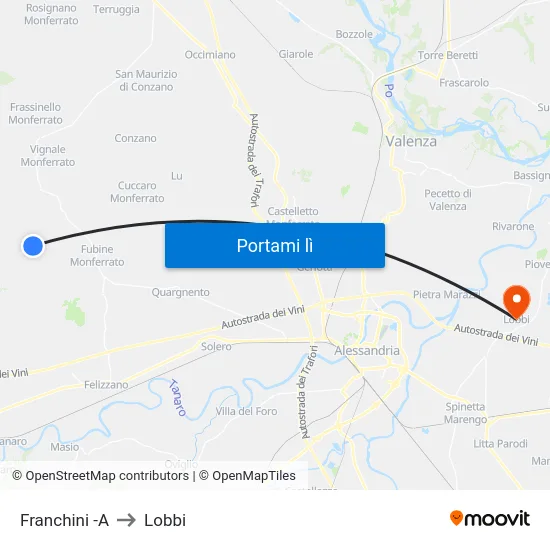 Franchini -A to Lobbi map