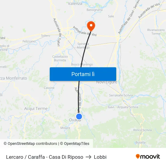 Lercaro / Caraffa - Casa Di Riposo to Lobbi map