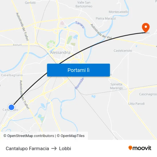 Cantalupo Farmacia to Lobbi map