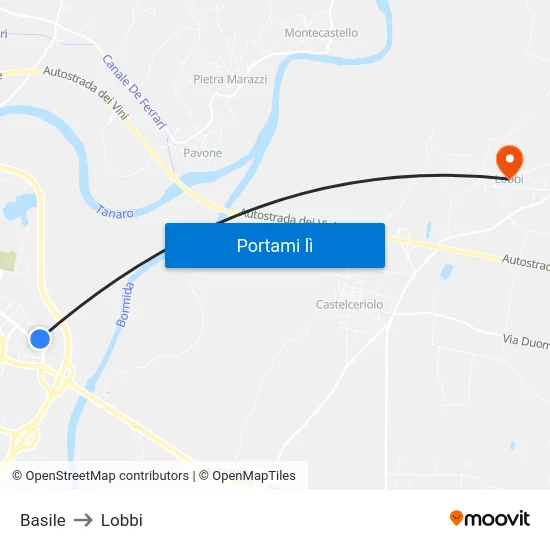 Basile to Lobbi map