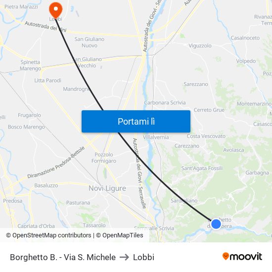 Borghetto B. - Via S. Michele to Lobbi map