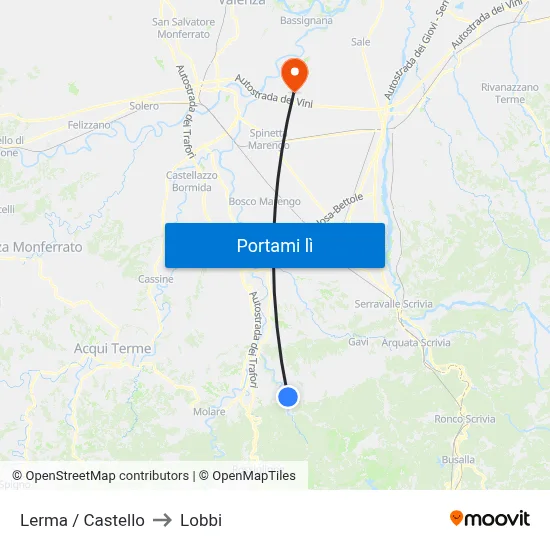 Lerma / Castello to Lobbi map