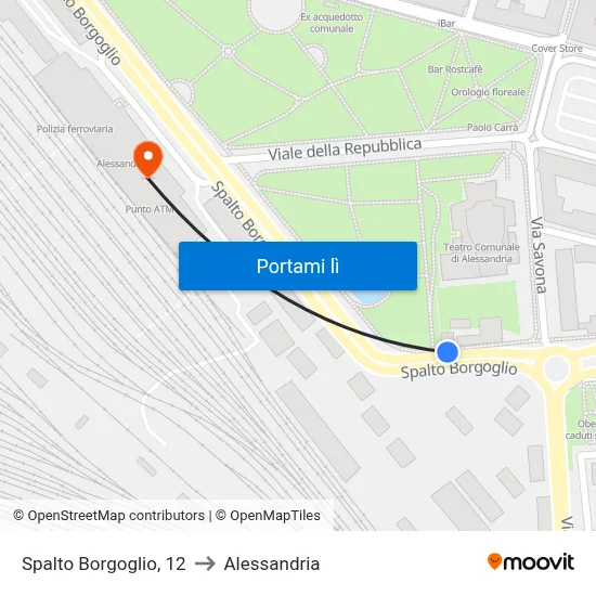 Spalto Borgoglio, 12 to Alessandria map