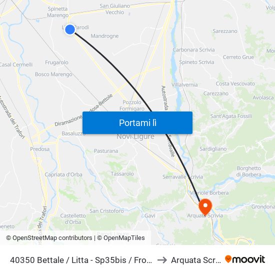 40350 Bettale / Litta - Sp35bis / Fronte N.5 to Arquata Scrivia map