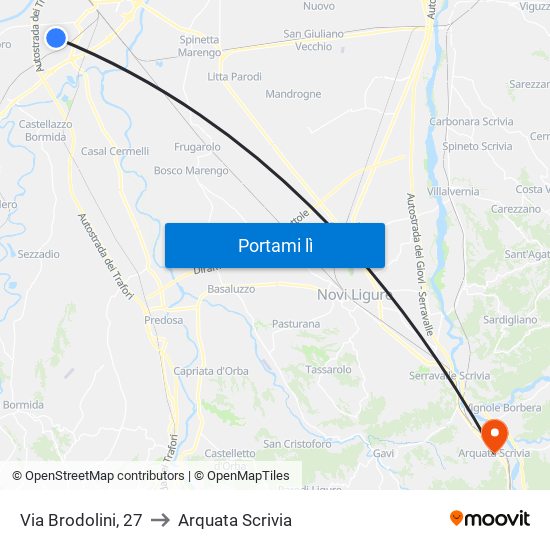 Via Brodolini, 27 to Arquata Scrivia map