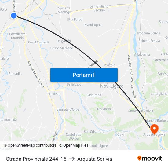 Strada Provinciale 244, 15 to Arquata Scrivia map