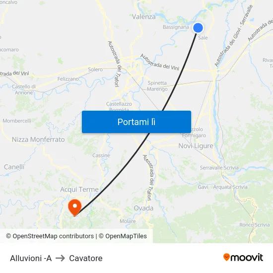 Alluvioni -A to Cavatore map