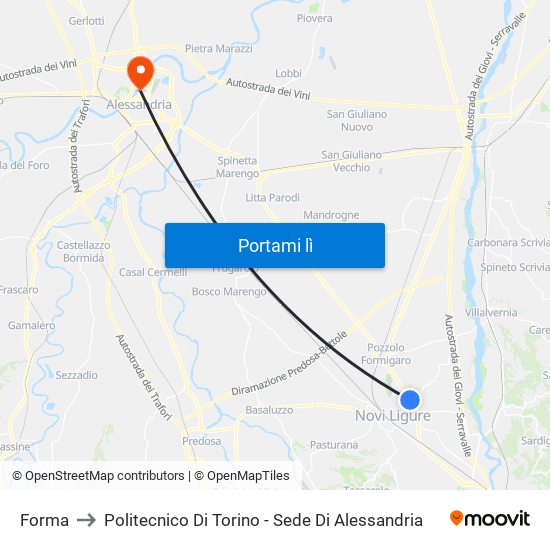 Forma to Politecnico Di Torino - Sede Di Alessandria map