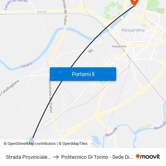 Strada Provinciale 244, 28 to Politecnico Di Torino - Sede Di Alessandria map