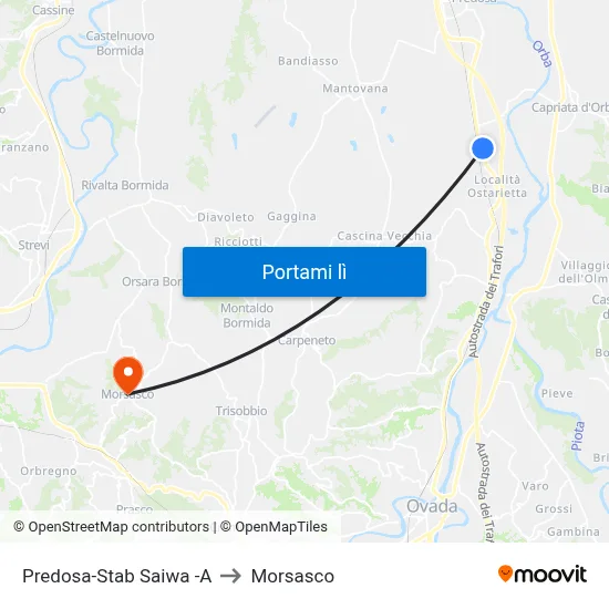 Predosa-Stab Saiwa -A to Morsasco map