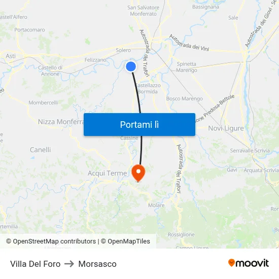 Villa Del Foro to Morsasco map