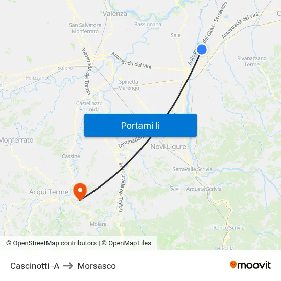 Cascinotti -A to Morsasco map