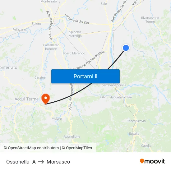 Ossonella -A to Morsasco map