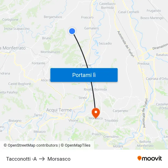 Tacconotti -A to Morsasco map