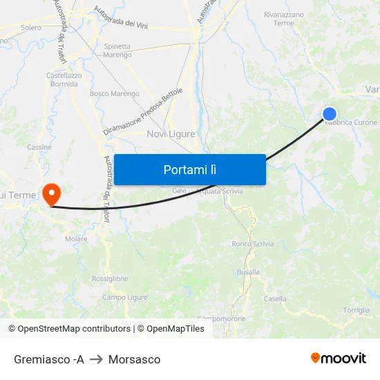 Gremiasco -A to Morsasco map