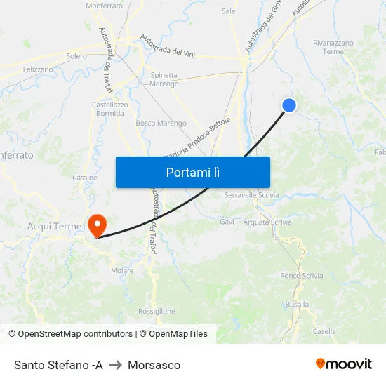 Santo Stefano -A to Morsasco map
