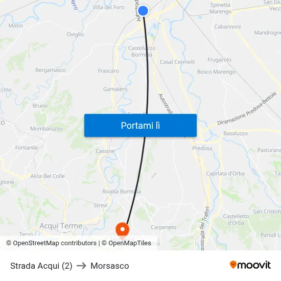 Strada Acqui (2) to Morsasco map
