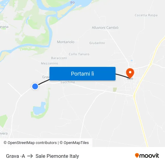 Grava -A to Sale Piemonte Italy map
