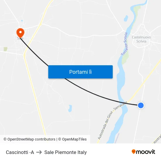 Cascinotti -A to Sale Piemonte Italy map