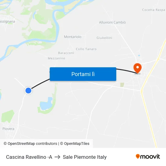 Cascina Ravellino -A to Sale Piemonte Italy map