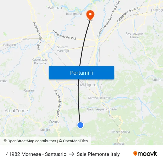41982 Mornese - Santuario to Sale Piemonte Italy map