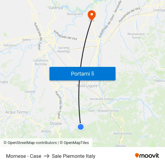 Mornese - Case to Sale Piemonte Italy map
