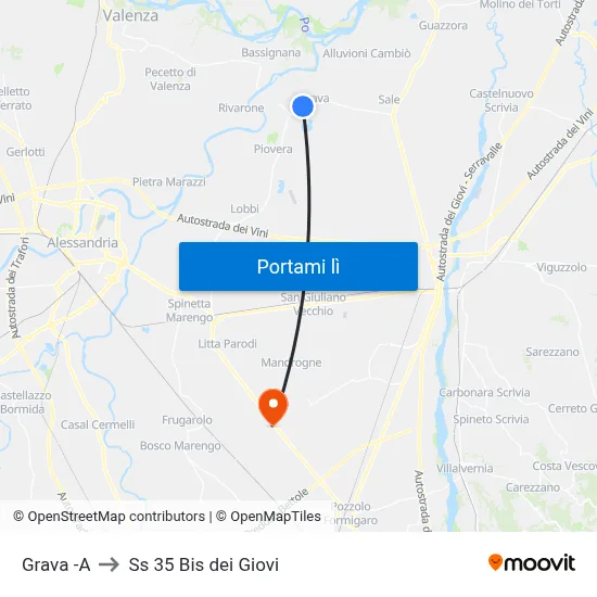 Grava -A to Ss 35 Bis dei Giovi map