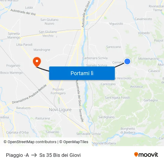 Piaggio -A to Ss 35 Bis dei Giovi map