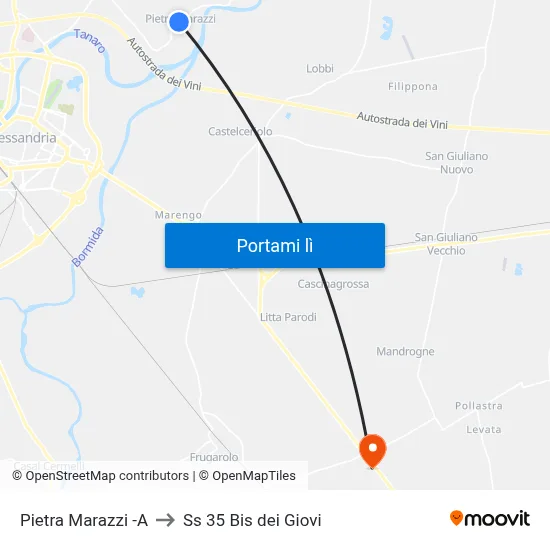 Pietra Marazzi -A to Ss 35 Bis dei Giovi map