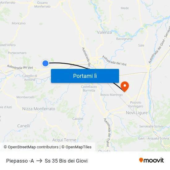 Piepasso -A to Ss 35 Bis dei Giovi map