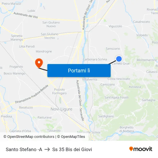 Santo Stefano -A to Ss 35 Bis dei Giovi map