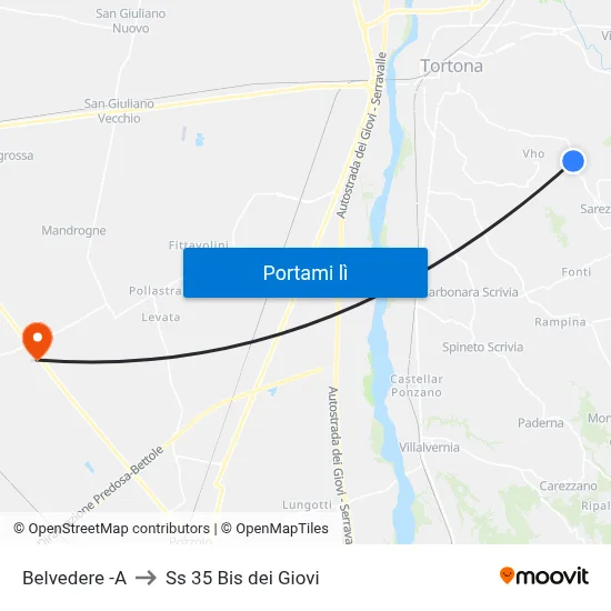 Belvedere -A to Ss 35 Bis dei Giovi map