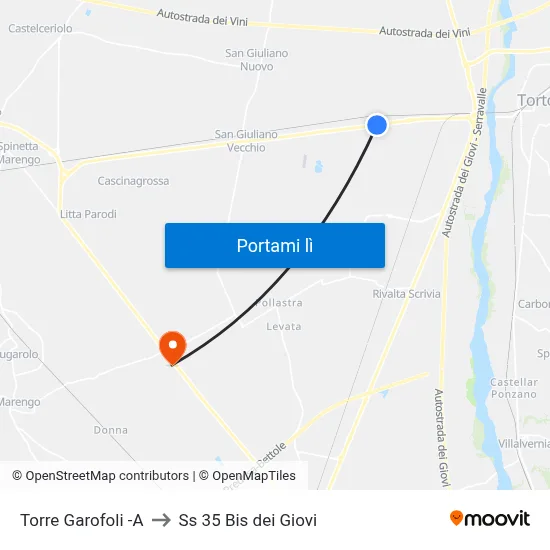 Torre Garofoli -A to Ss 35 Bis dei Giovi map