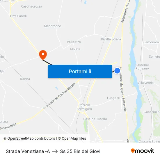 Strada Veneziana -A to Ss 35 Bis dei Giovi map