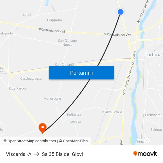 Viscarda -A to Ss 35 Bis dei Giovi map