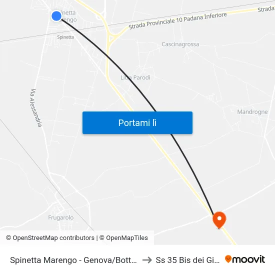Spinetta Marengo - Genova/Bottazzi to Ss 35 Bis dei Giovi map