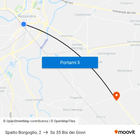 Spalto Borgoglio, 2 to Ss 35 Bis dei Giovi map