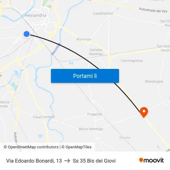 Via Edoardo Bonardi, 13 to Ss 35 Bis dei Giovi map