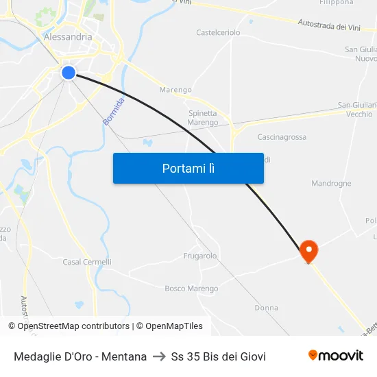 Medaglie D'Oro - Mentana to Ss 35 Bis dei Giovi map