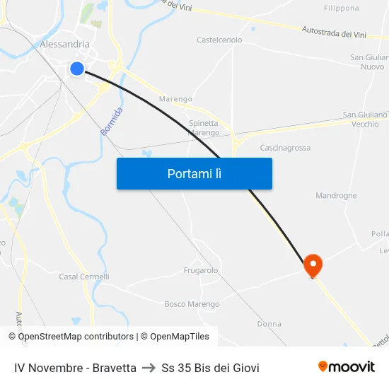 IV Novembre - Bravetta to Ss 35 Bis dei Giovi map