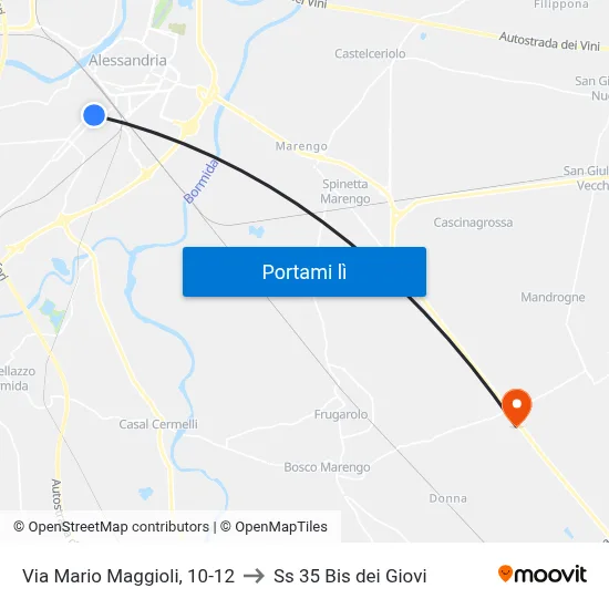 Via Mario Maggioli, 10-12 to Ss 35 Bis dei Giovi map