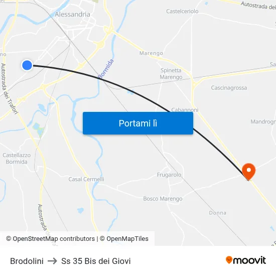 Brodolini to Ss 35 Bis dei Giovi map